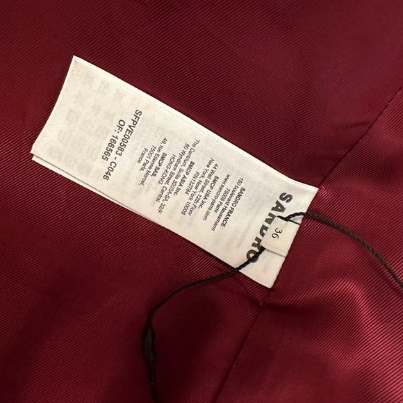 Sandro Houndstooth blazer with gold button - Picture 3 of 6